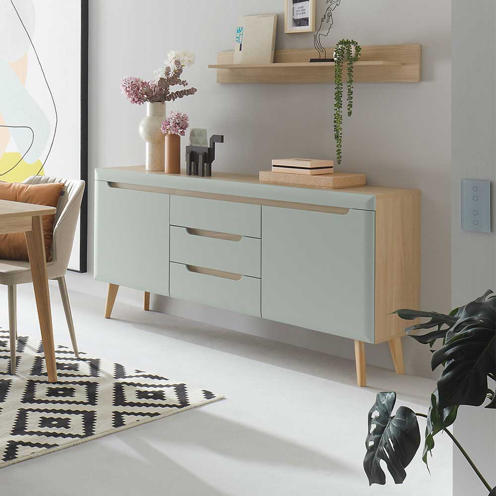 Sideboard Casmas im Skandi Design mit drei Schubladen