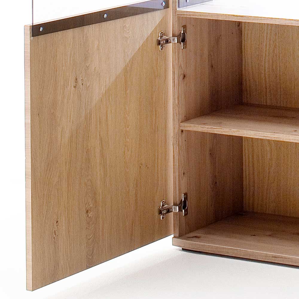 Wohnzimmer Highboard Lucisa in Eiche Optik und Anthrazit modern