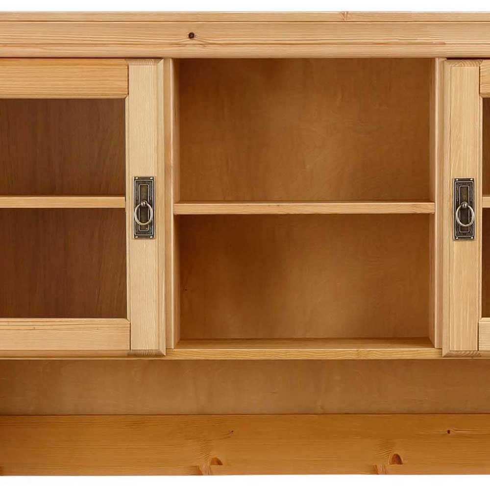 Buffetschrank Kiefer Viscinas 168 cm hoch mit Glastüren