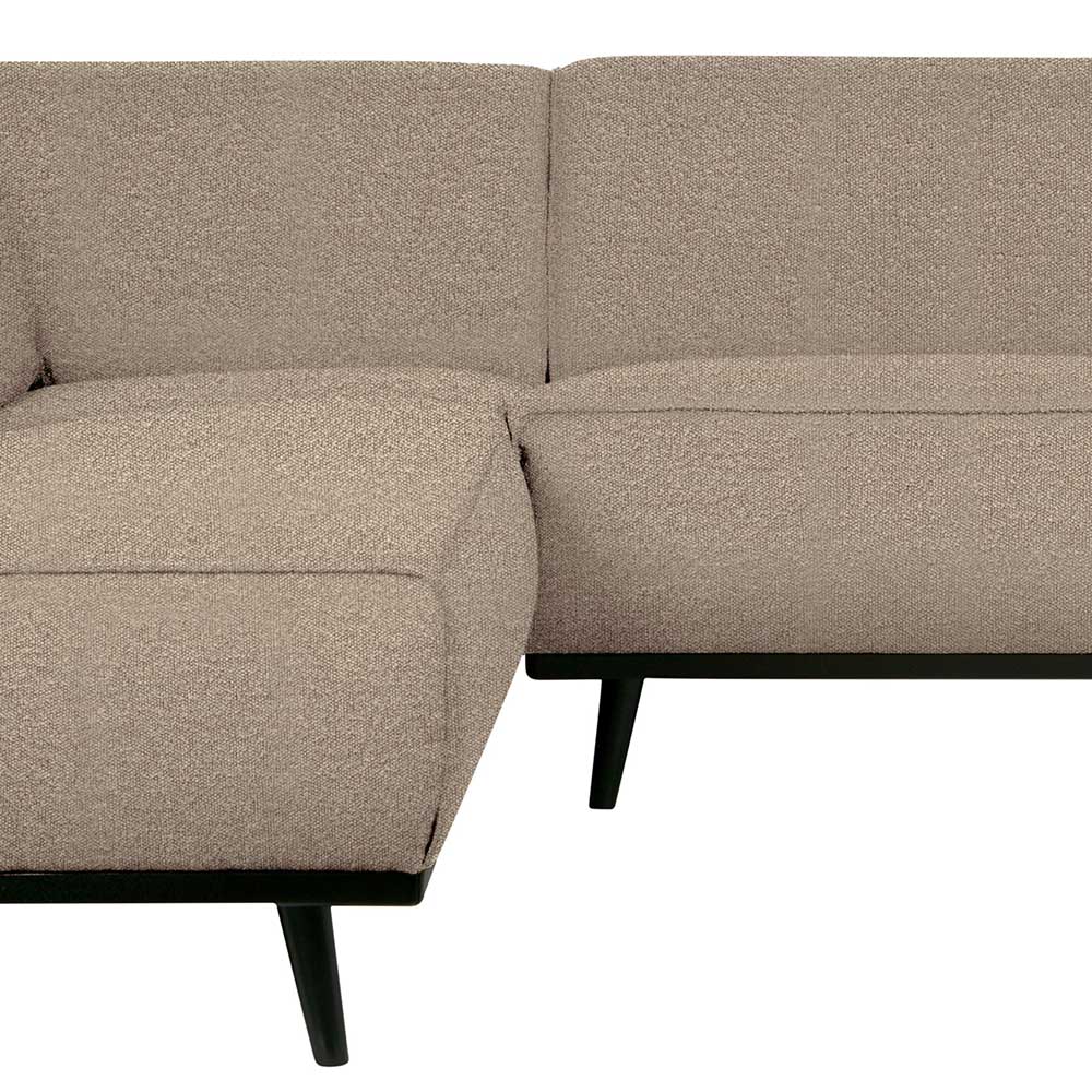 Ecksofa Nashville in Beige aus Boucle Stoff