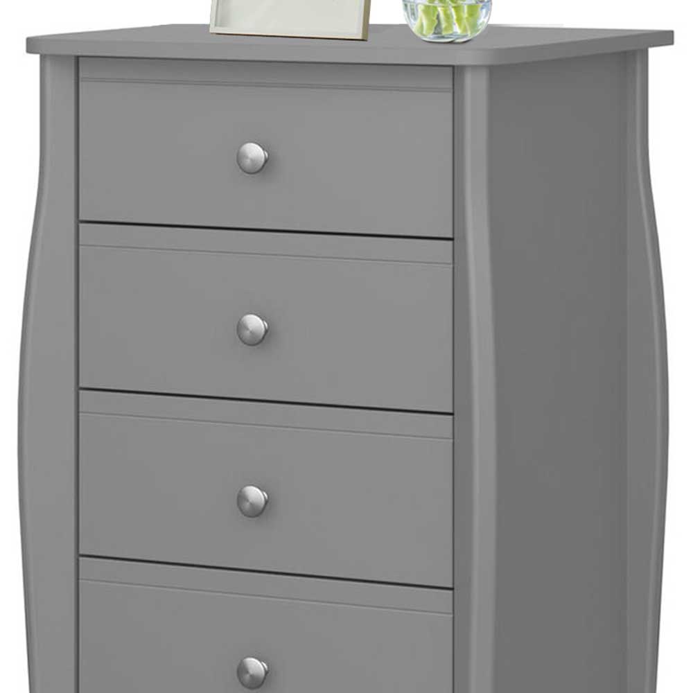 Barock Design Schubkastenkommode Cristov in Grau 45 cm tief