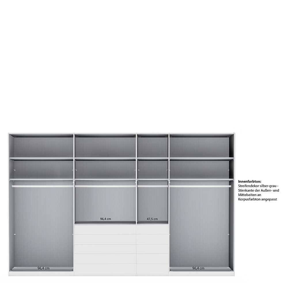 Kleiderschrank mit Glasfront Sanctos in Braun und Hellgrau