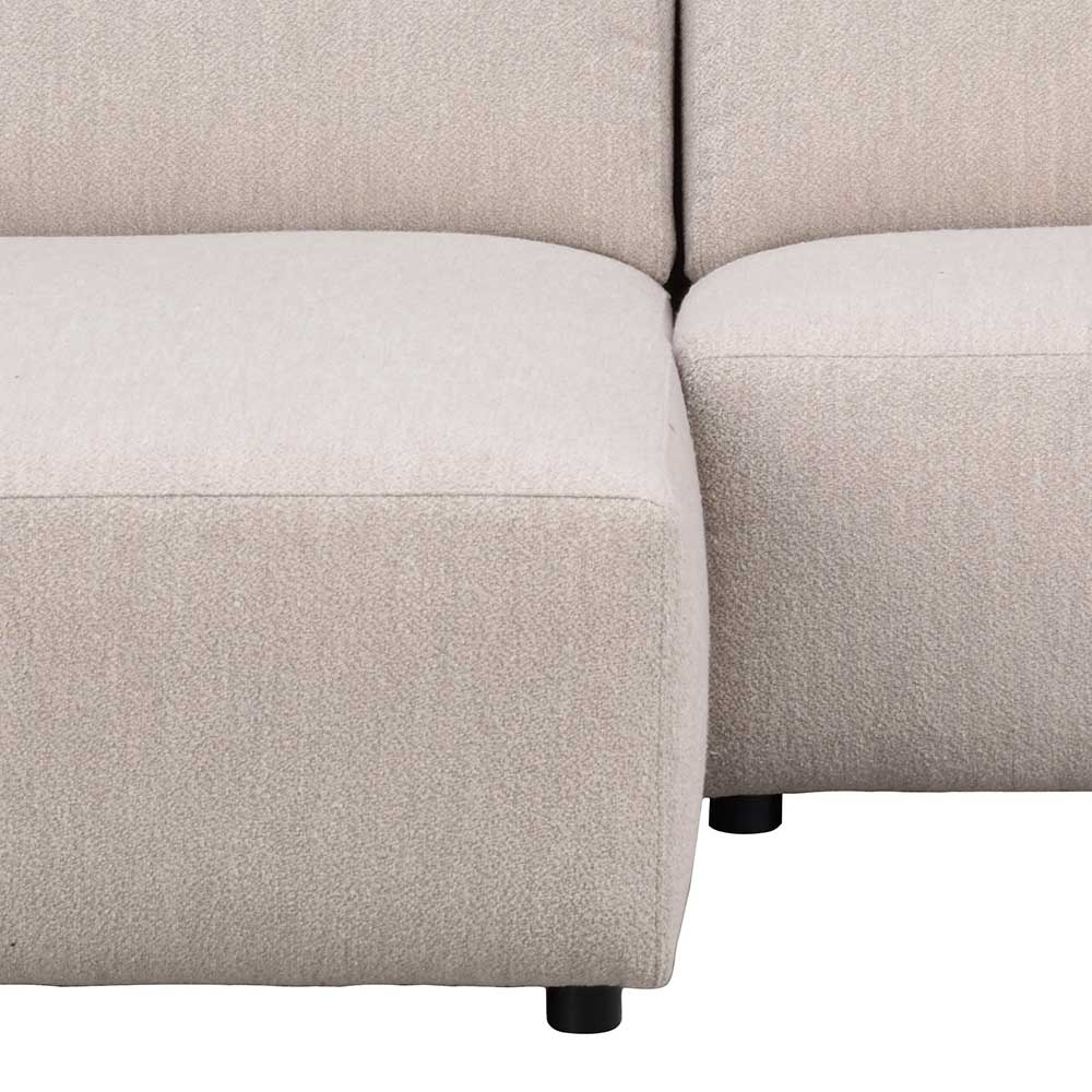 Cremefarbenes Ecksofa Mezzo in modernem Design 234 cm breit