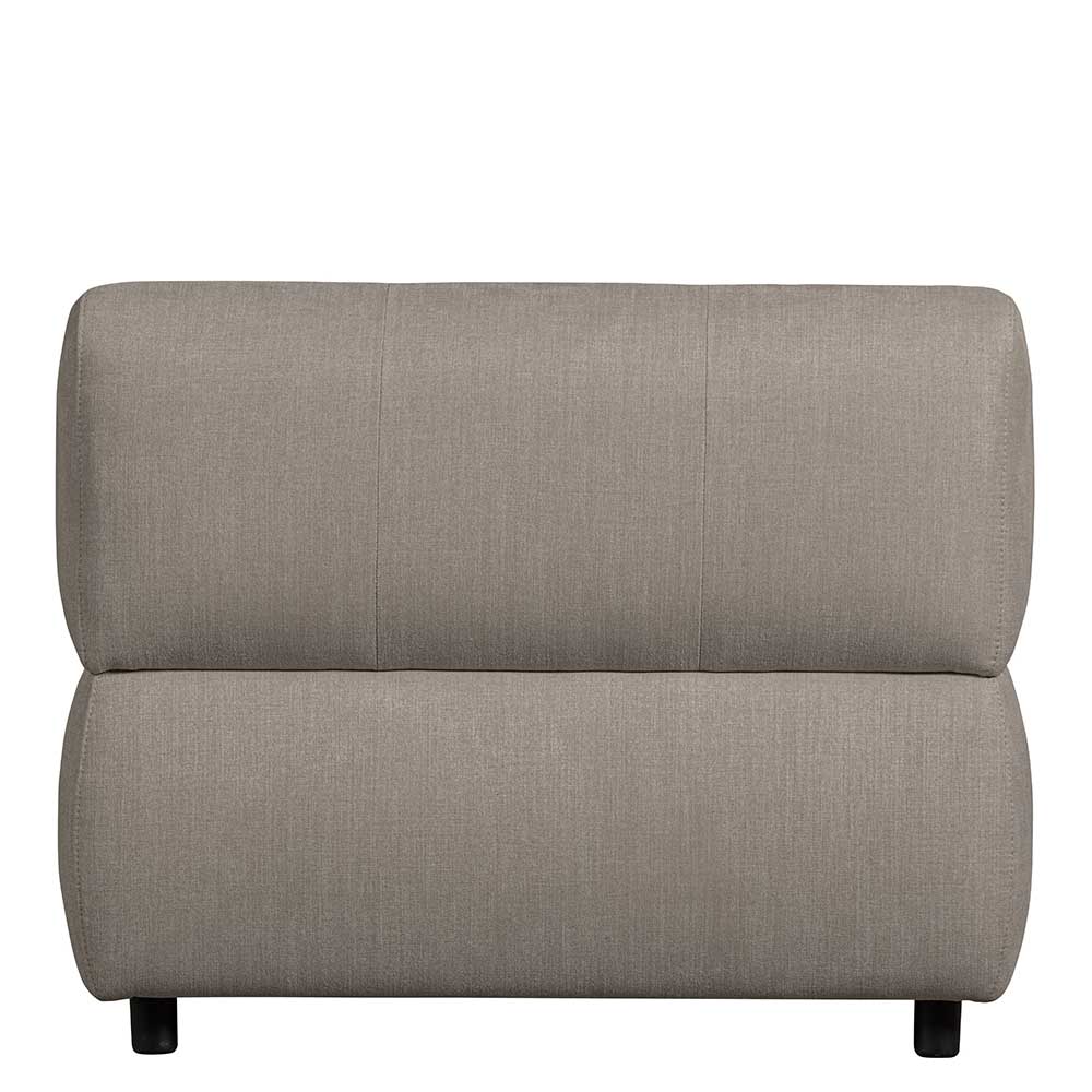 Hellgraues Flachgewebe Sofa Element Cracks in modernem Design 90 cm breit