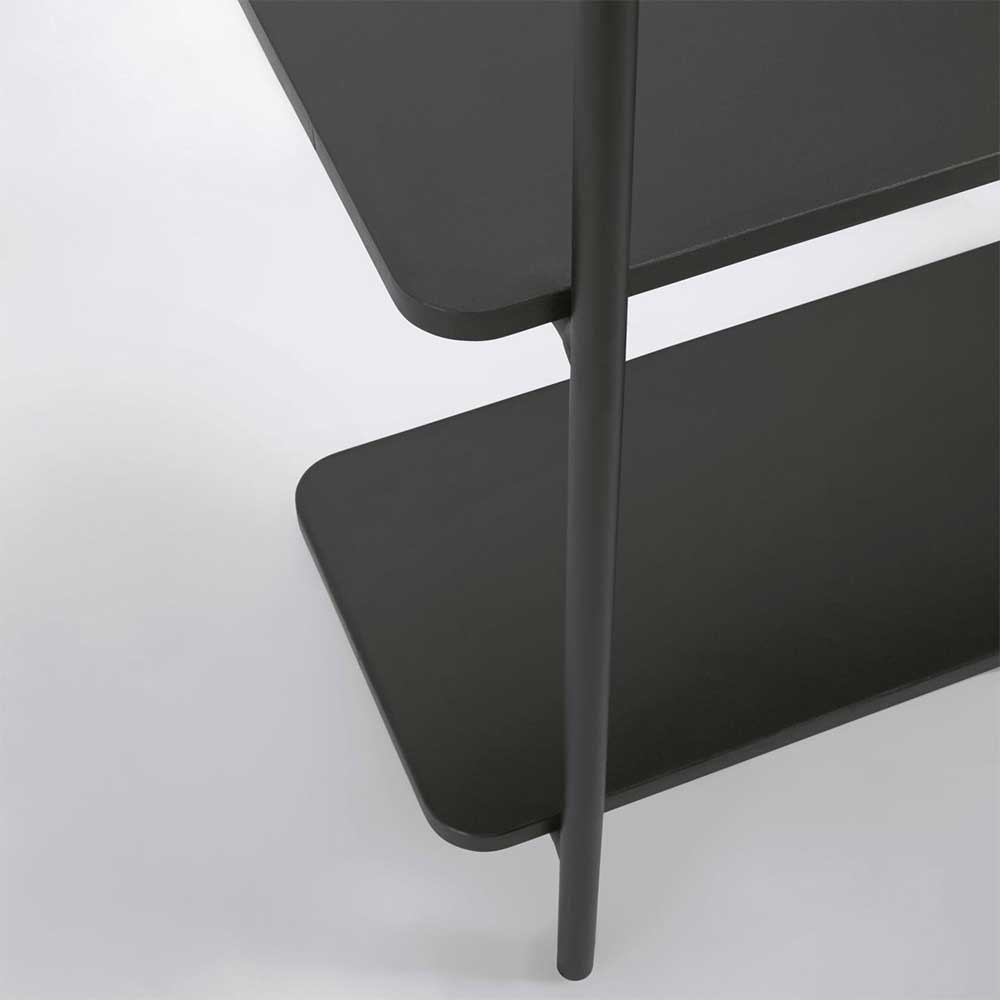 Minimalistische Wandgarderobe Angelo in Schwarz 26 cm tief