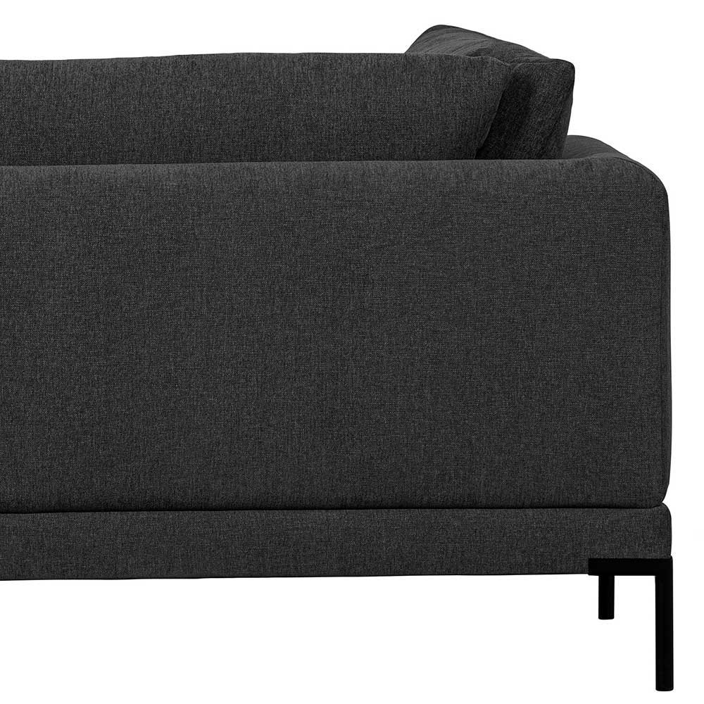 Modul Couch Chaiselongue Duffy in Dunkelgrau 200 cm breit