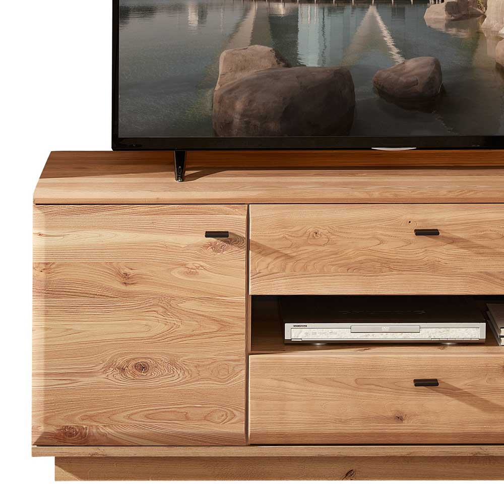 Fernsehunterschrank Rhoen mit zwei Schubladen und Türen 166 cm breit