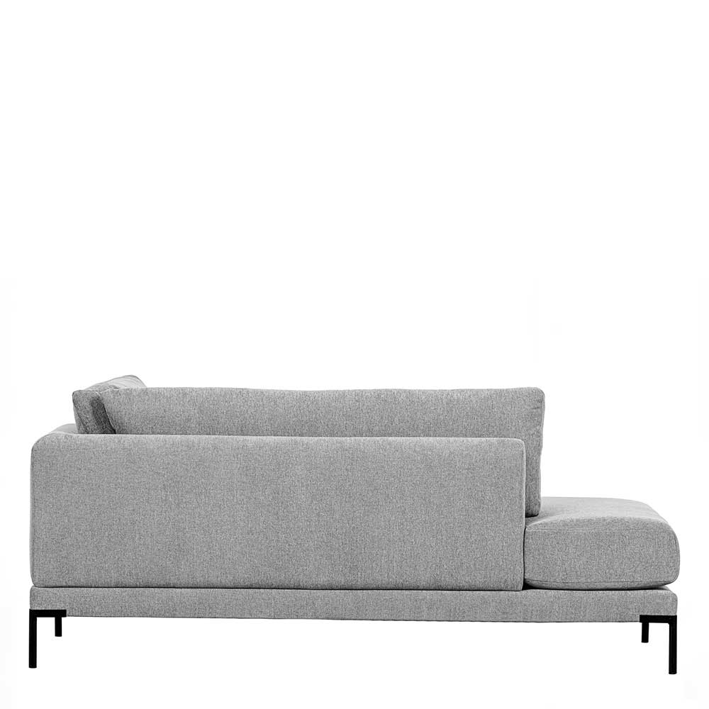 Chaiselongue Lounge Element Kahilke in Hellgrau mit Vierfußgestell aus Metall