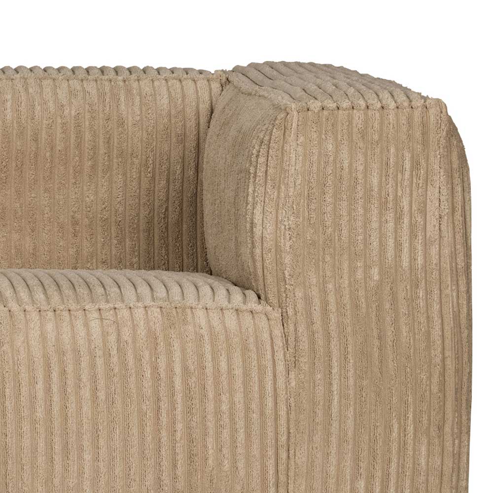 Breitcord Sofa Kurtinia in Beige mit 66 cm Sitztiefe