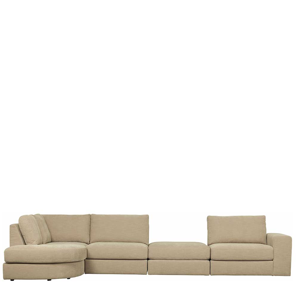 Sofa Kombination Pilamonia mit fünf Modulen in Beige Webstoff