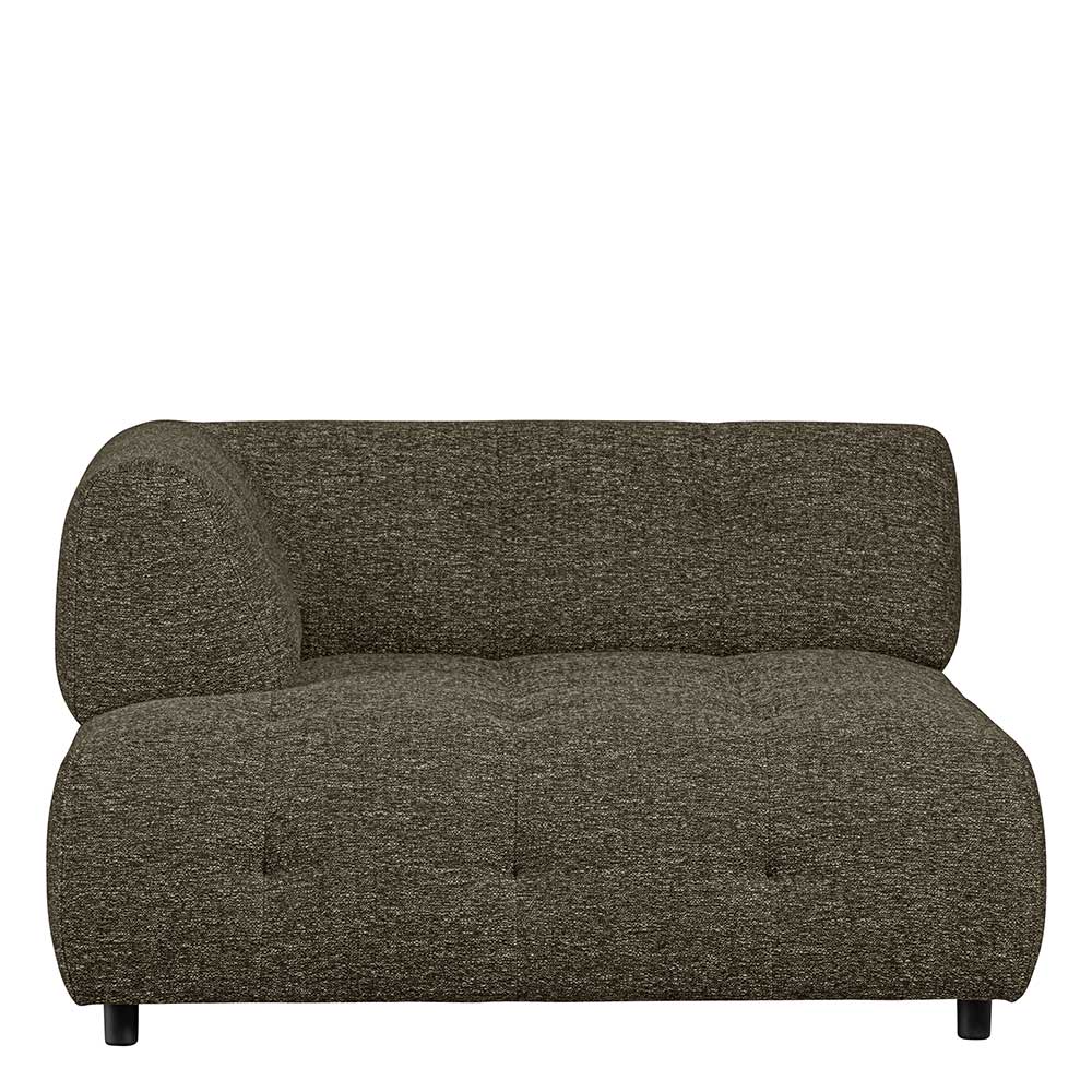 Sofa Element links modern Vallino 122 cm breit aus Strukturstoff