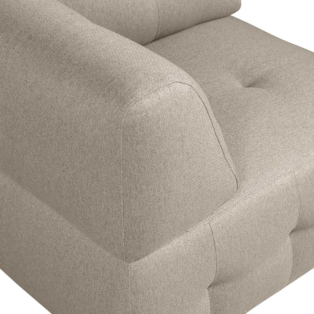 Graues Sofa Eckmodul Stecma aus Webstoff 90 cm breit