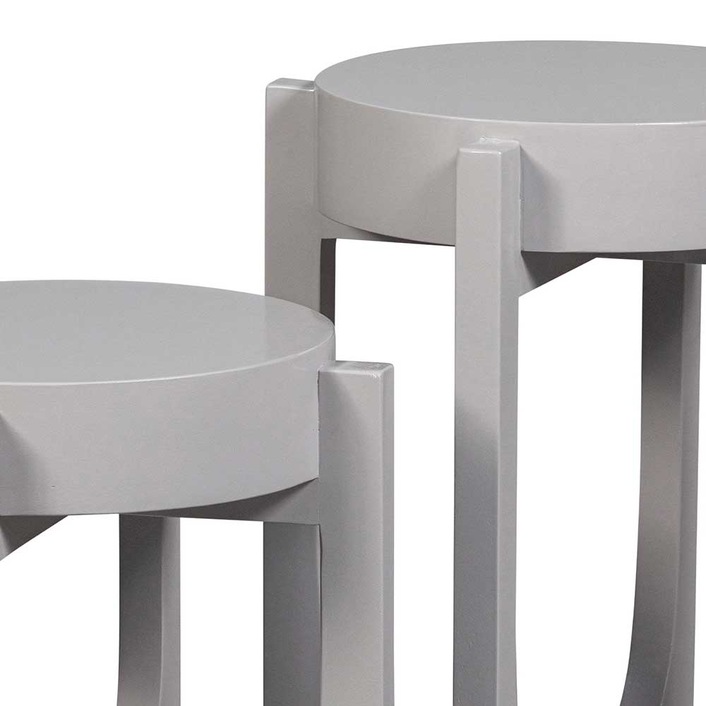 Beistelltisch Set Grau Flight im Skandi Design 51 cm hoch (zweiteilig)