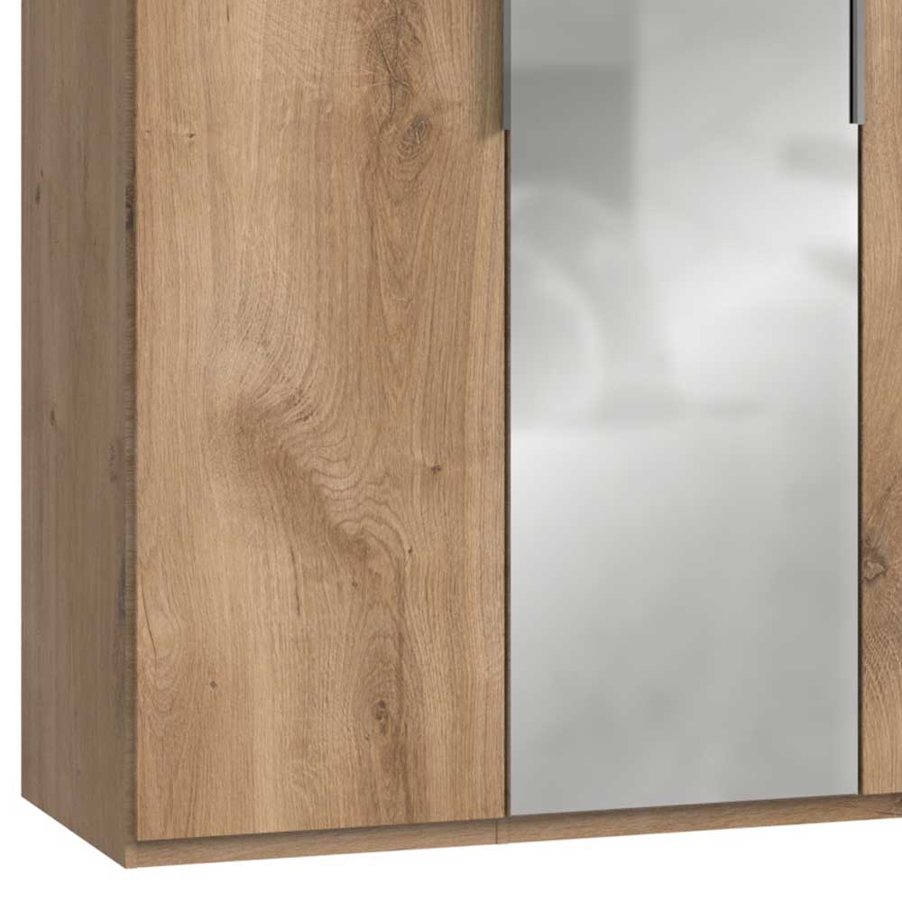 Kleiderschrank in Holzoptik Grenvana mit Spiegeltür Made in Germany