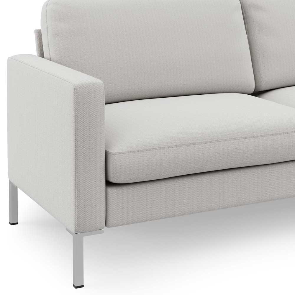 Cremefarbenes Sofa Esniwida mit Vierfußgestell aus Metall 188 cm breit