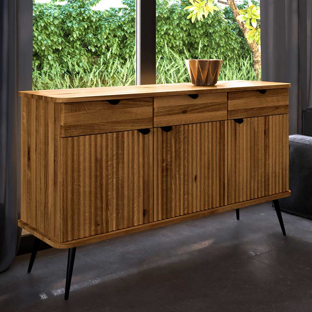 Sideboard Massivholz Clantica aus Wildeiche mit Soft Close