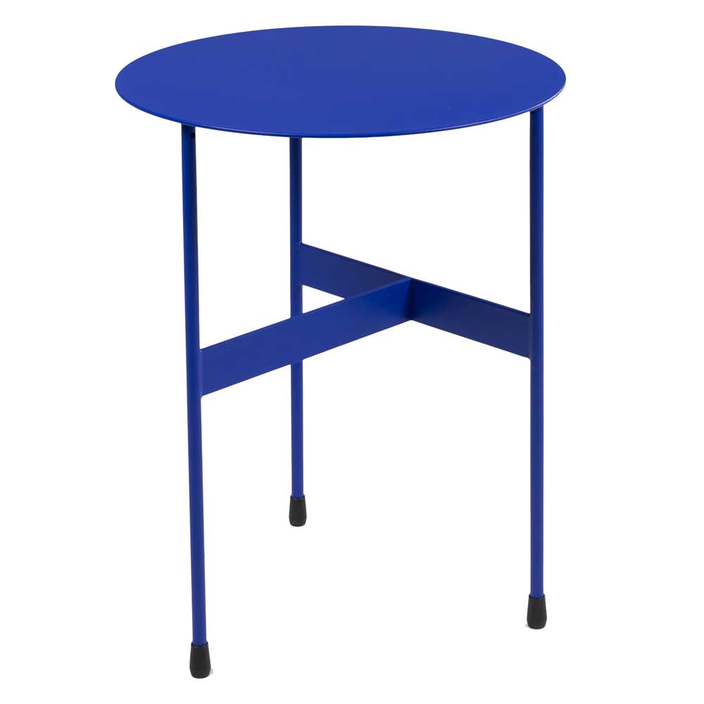 Beistelltisch Ultramarinblau Orelia in modernem Design 50 cm hoch