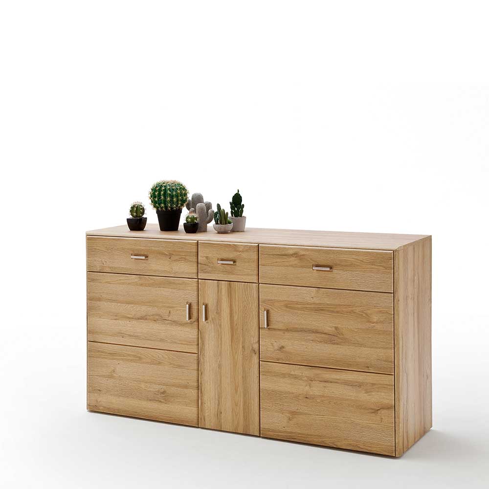 Sideboard Zidrella in Wildeichefarben 3 türig