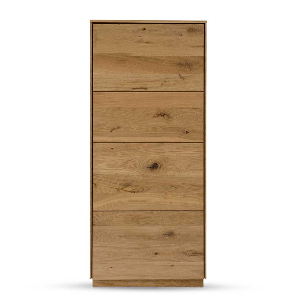 Wohnzimmer Schrank Klever aus Wildeiche Massivholz 145 cm hoch