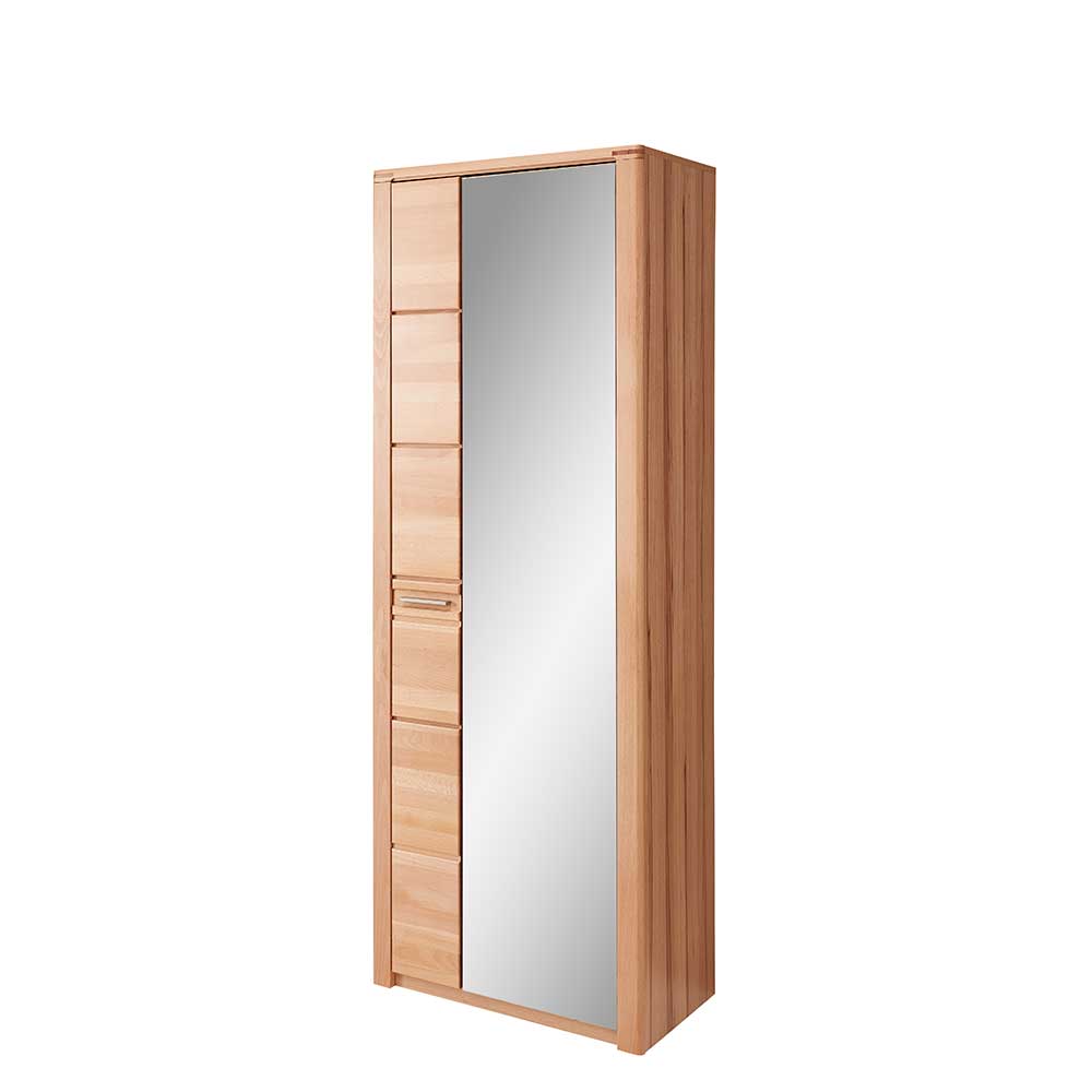 Garderobenschrank Donnira mit Spiegeltür 201 cm hoch