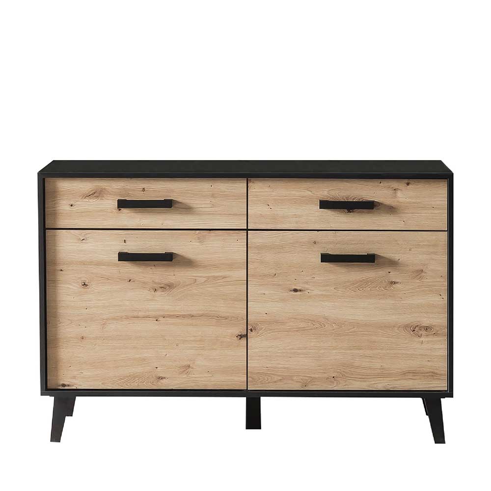 Sideboard modern Liazuria 2 Türen 2 Schubladen 85 cm hoch