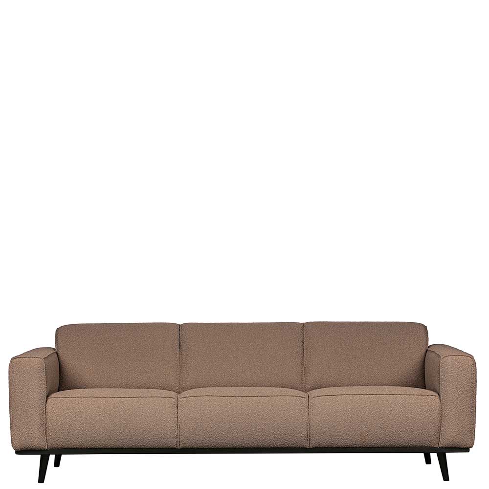 Dreisitzer Sofa Awa in Hellbraun 230 cm breit