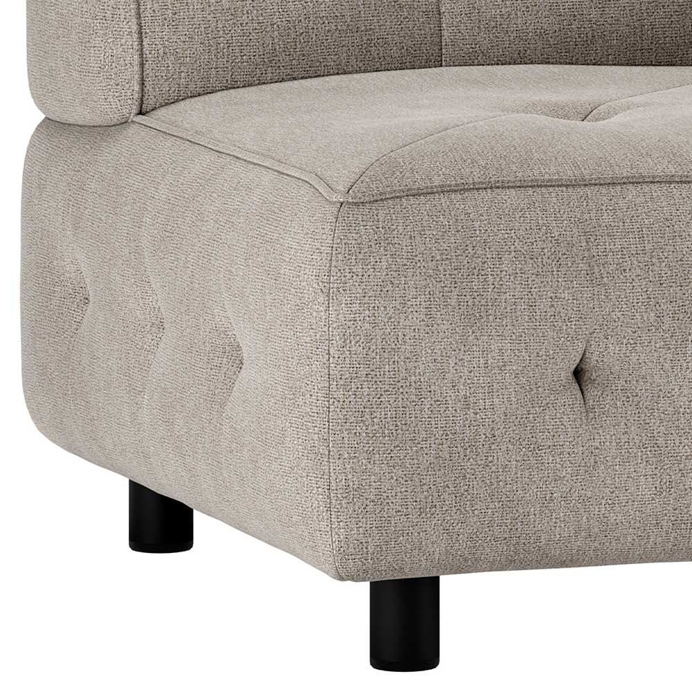 Eckelement Sofa modular Metrianos in Graugrün aus Flachgewebe