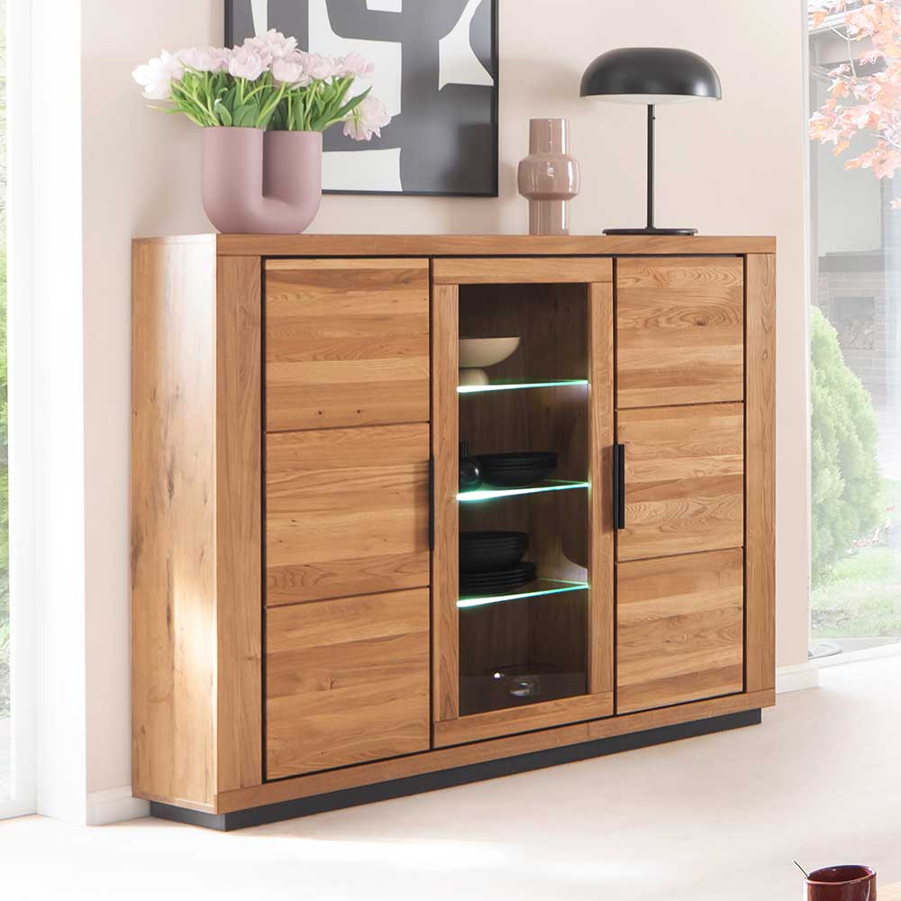 Wohnzimmerschrank Jayva in modernem Design - Wildeichefarben