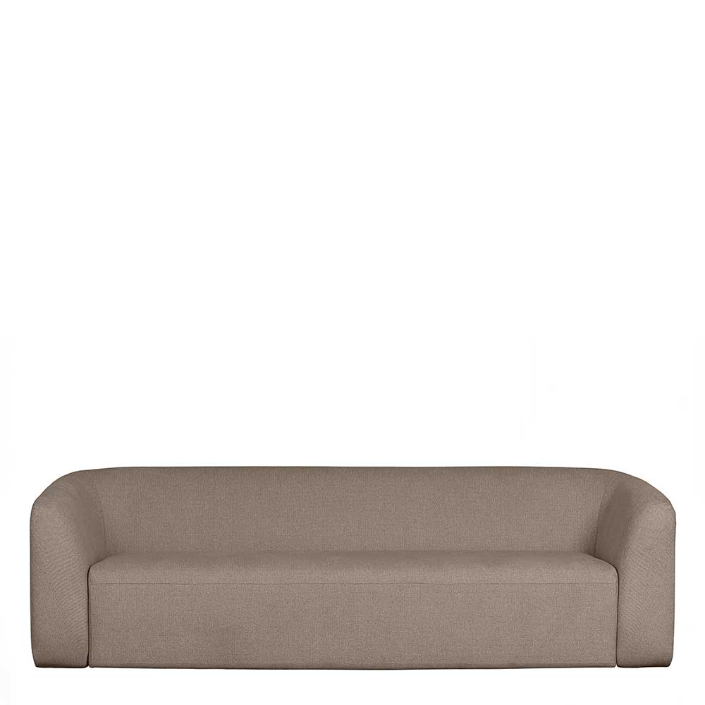 Skandi Design Polstersofa Masure in Hellbraun aus Chenillegewebe