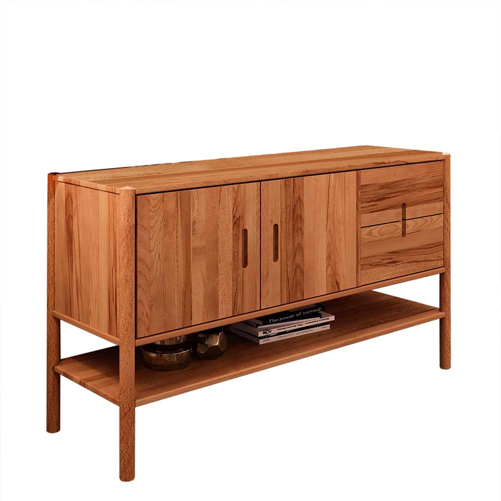 Holz Sideboard Artjes mit zwei Schubladen und Türen 81 cm hoch