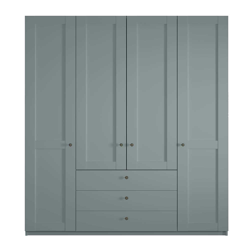 Kleiderschrank 200 cm breit Forjan in Graugrün Made in Germany