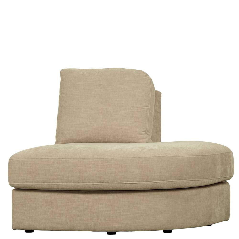 Modulsofa Abschluss Element rechts Pilamonia in Beige Rücken echt bezogen