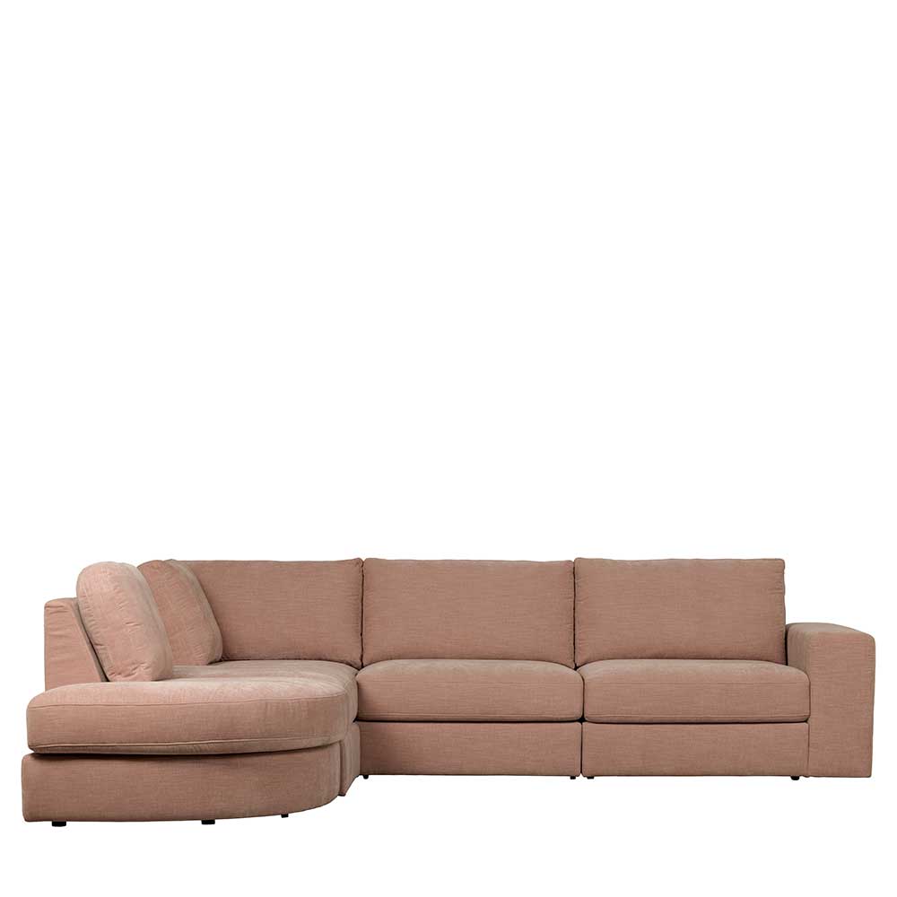 Moderne Modulsofa Element Couch Oktamian in Rosa Einsitzer