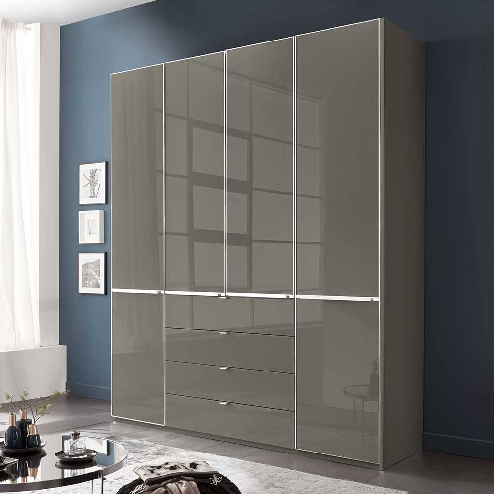 Kleiderschrank modern Boplaroma mit Drehtüren Front glasbeschichtet