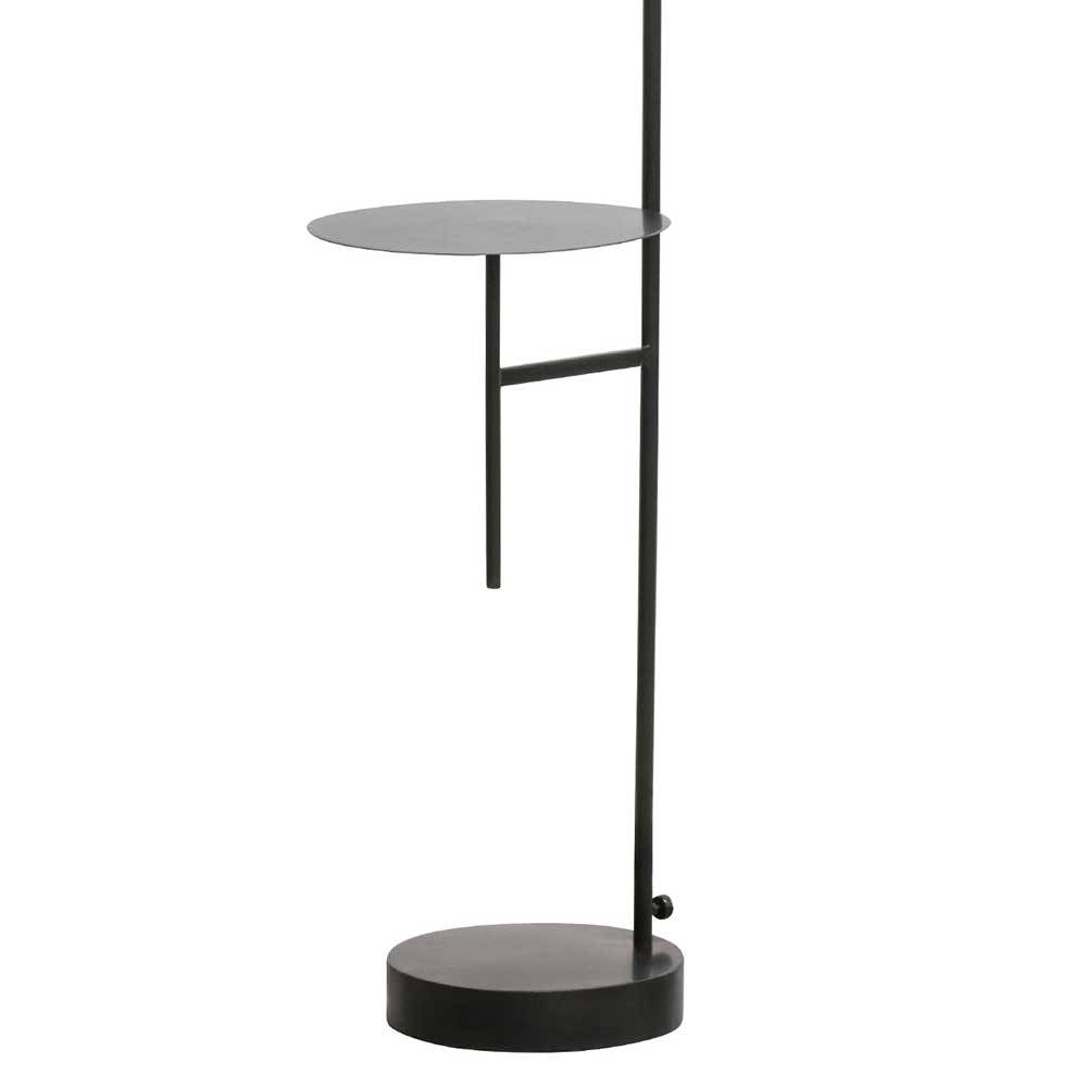 Stehlampe Vrunda in Altmessingfarben und Schwarz 160 cm hoch