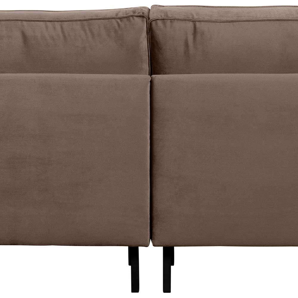 Dreisitzer Majero in Taupe Samt 275 cm breit