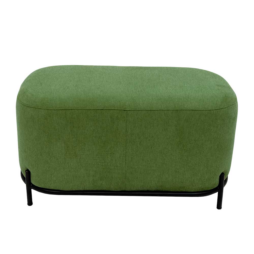 Sitzpouf Elenoires in Grün Webstoff modern