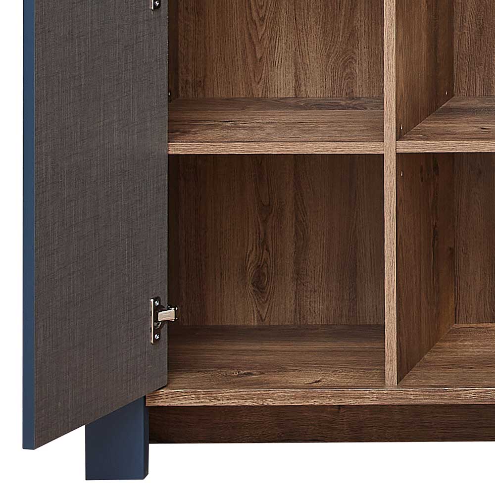 Landhausstil Wohnzimmerschrank Fanci mit LED Beleuchtung 98 cm breit