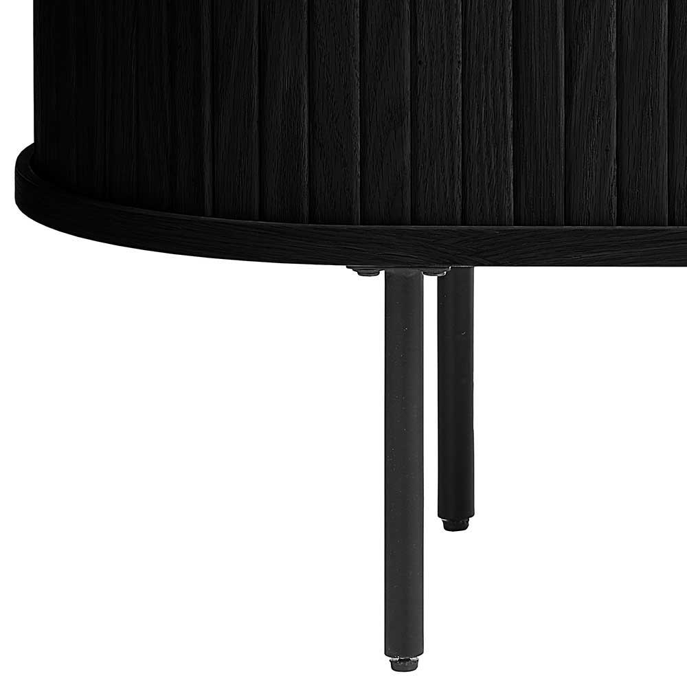 Designcouchtisch Sumatri in Schwarz mit ovaler Tischplatte