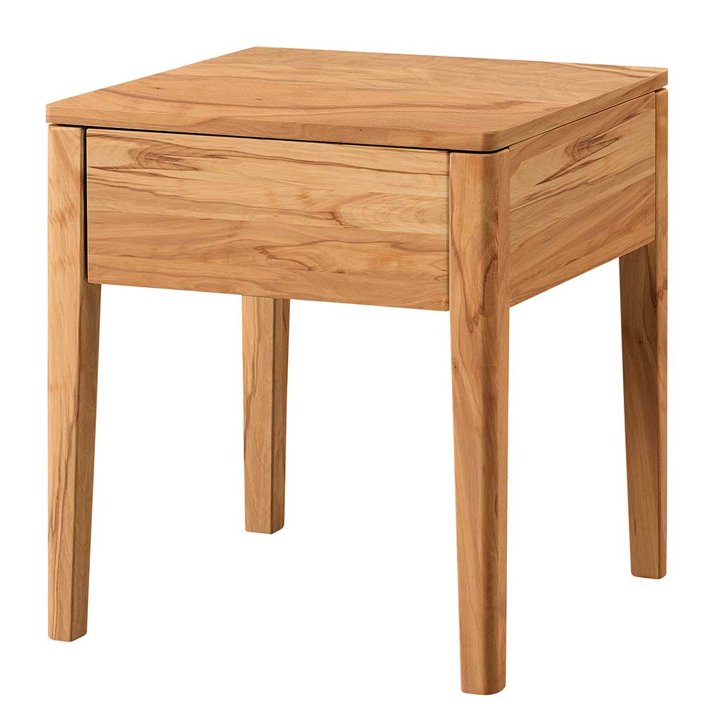 Wildbuche Doppelbett Nigari aus Massivholz 216 cm tief