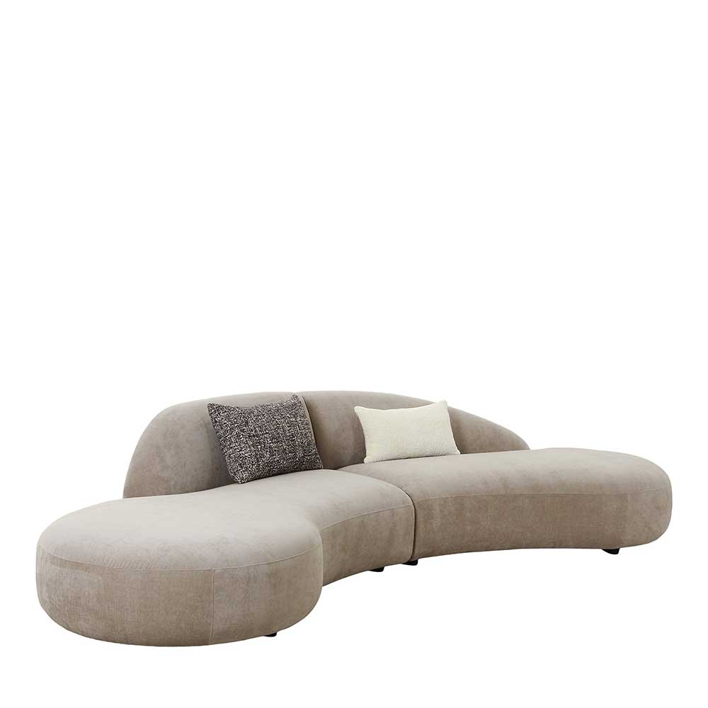 Sofa Blondago aus Chenillegewebe in modernem Design