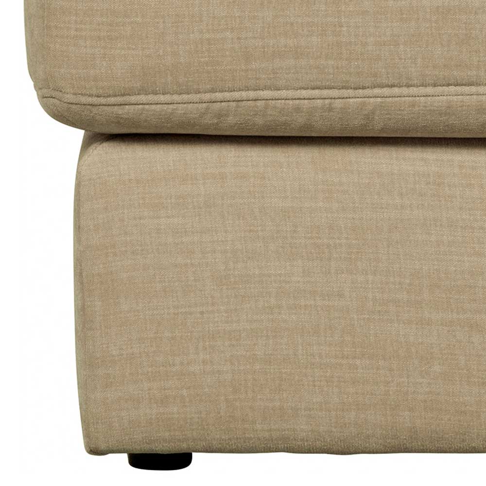 Hocker für Modulsofa Pilamonia in Beige mit 44 cm Sitzhöhe