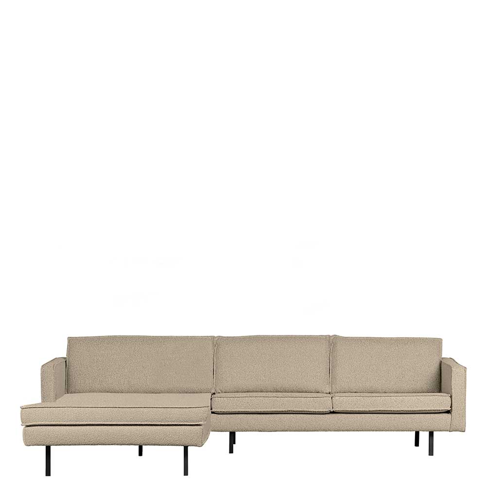 Wohnzimmer Ecksofa Catanias in Beige Boucle 300 cm breit