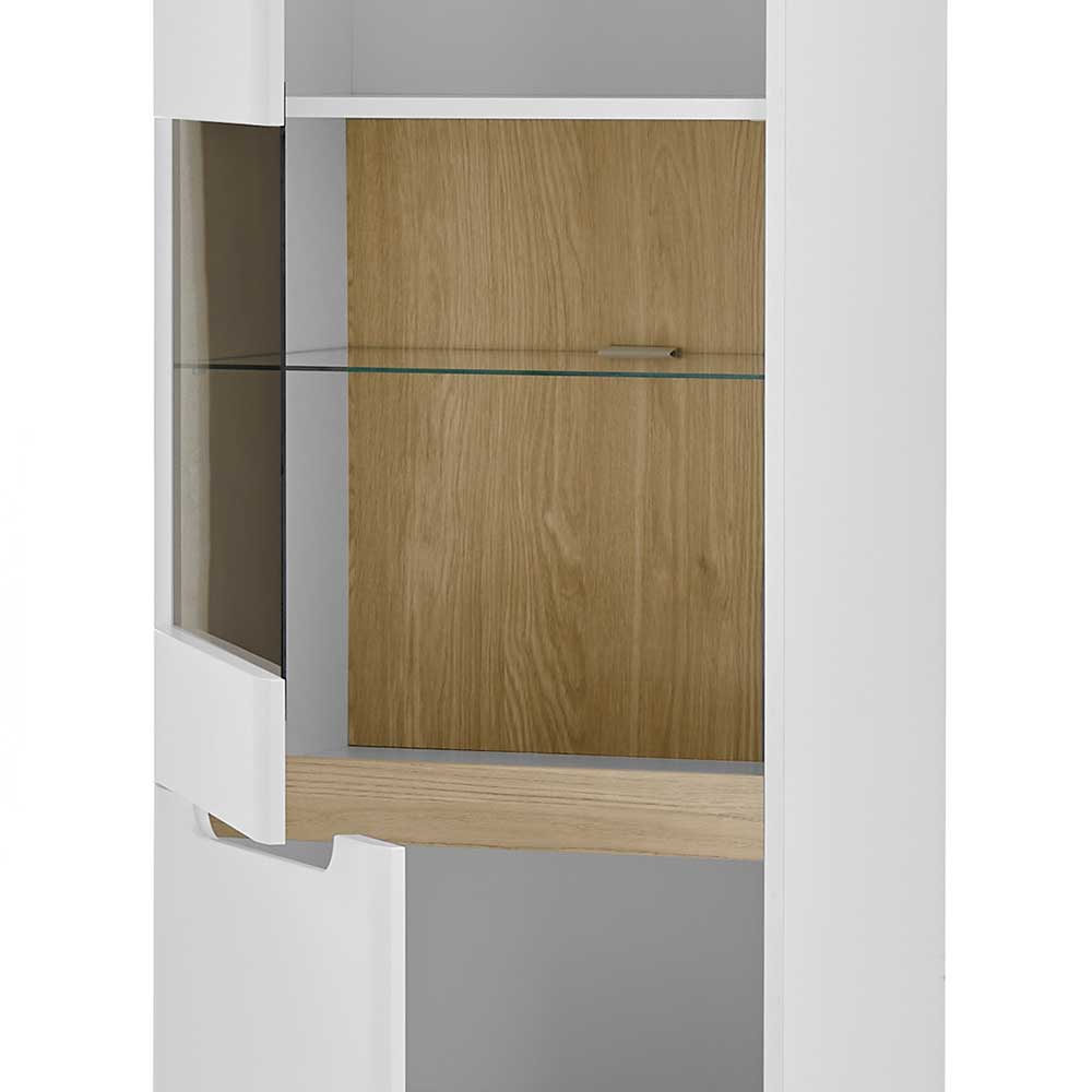 Vitrinenschrank Jasturian im Skandi Design 197 cm hoch