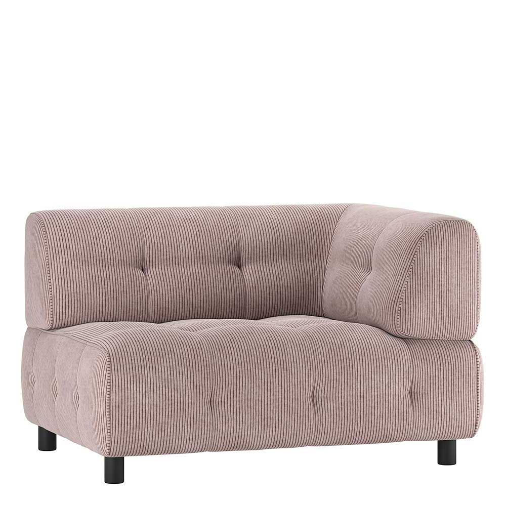 Sofaelement Mauve rechts Mauritius aus Cordstoff 122 cm breit