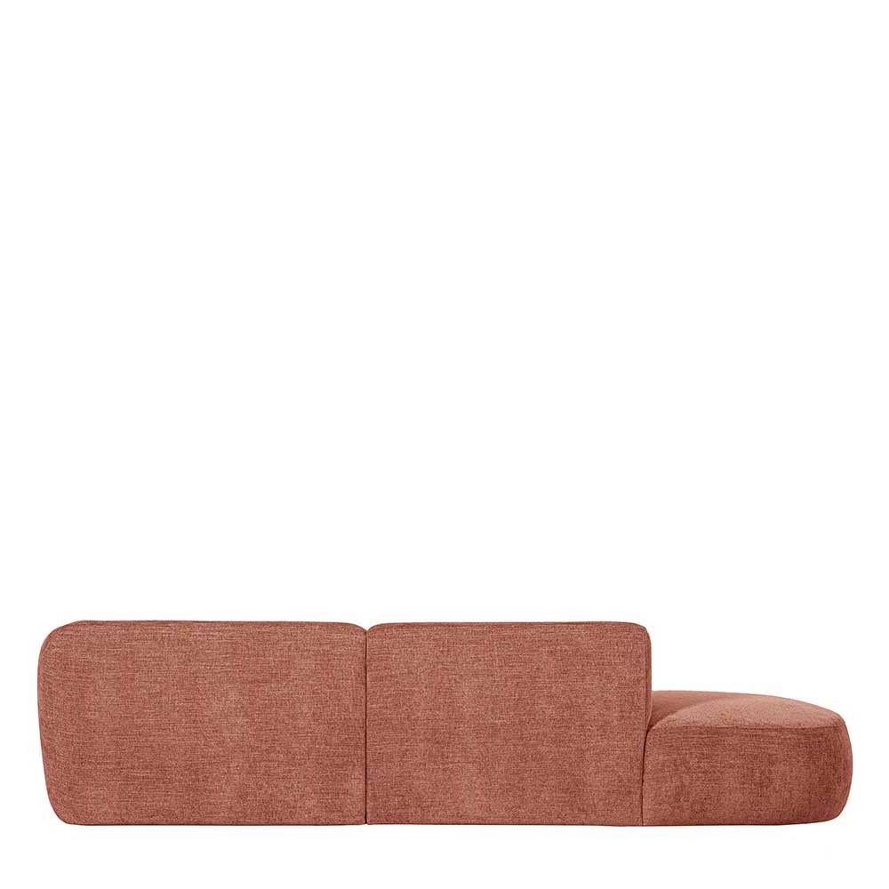 Modernes L Sofa Eifrom in Rosa Stoff 258 cm breit - 150 cm tief