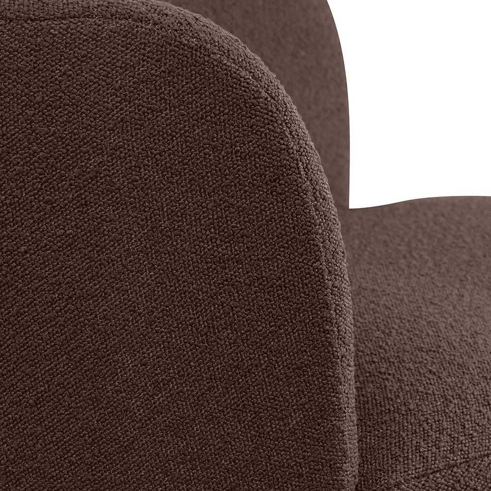 Boucle Einsitzer Sofa Urezzas in Braun im Skandi Design