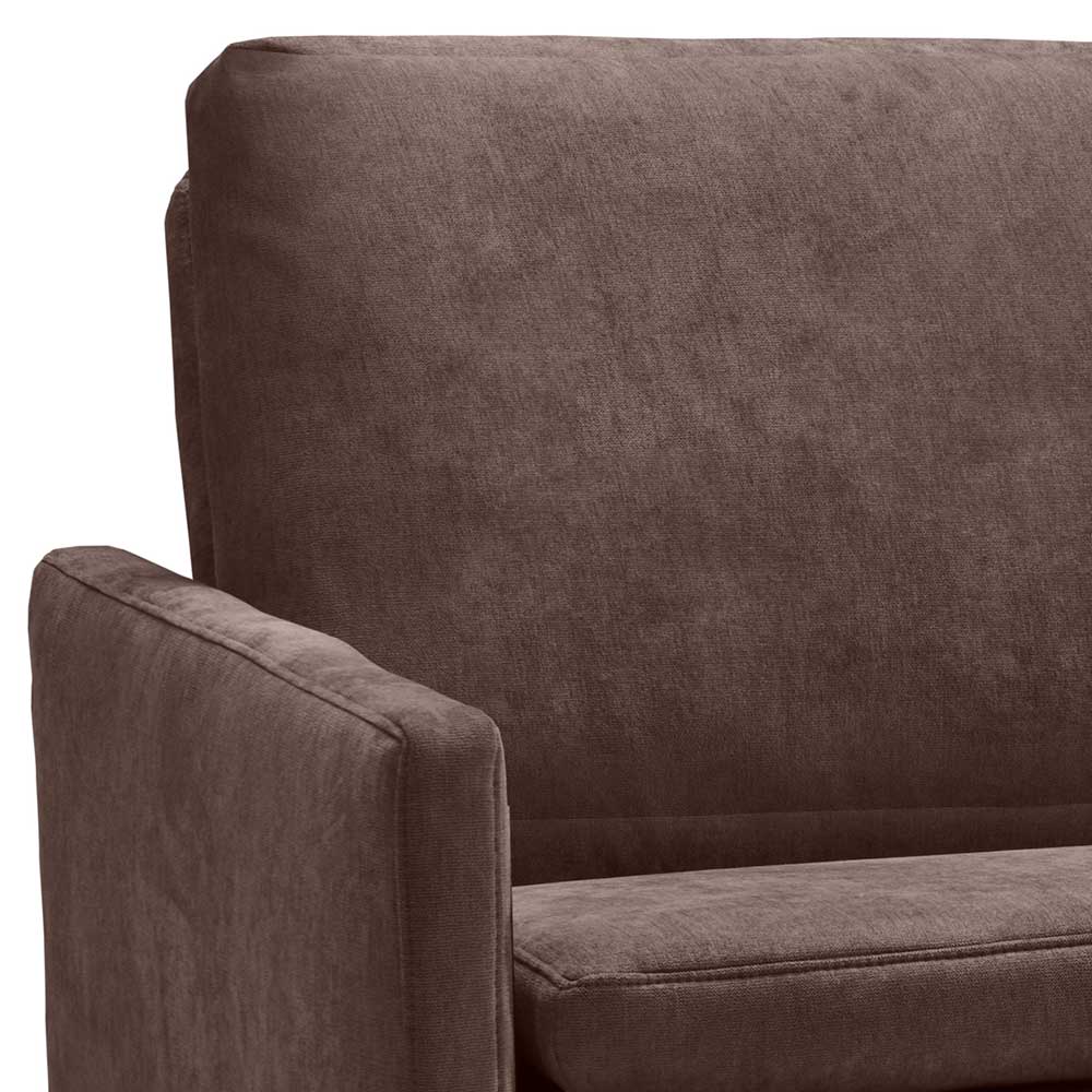 Dunkelbraunes Funktions Sofa Eslawan mit Rücken Klappmechanik 220 cm breit