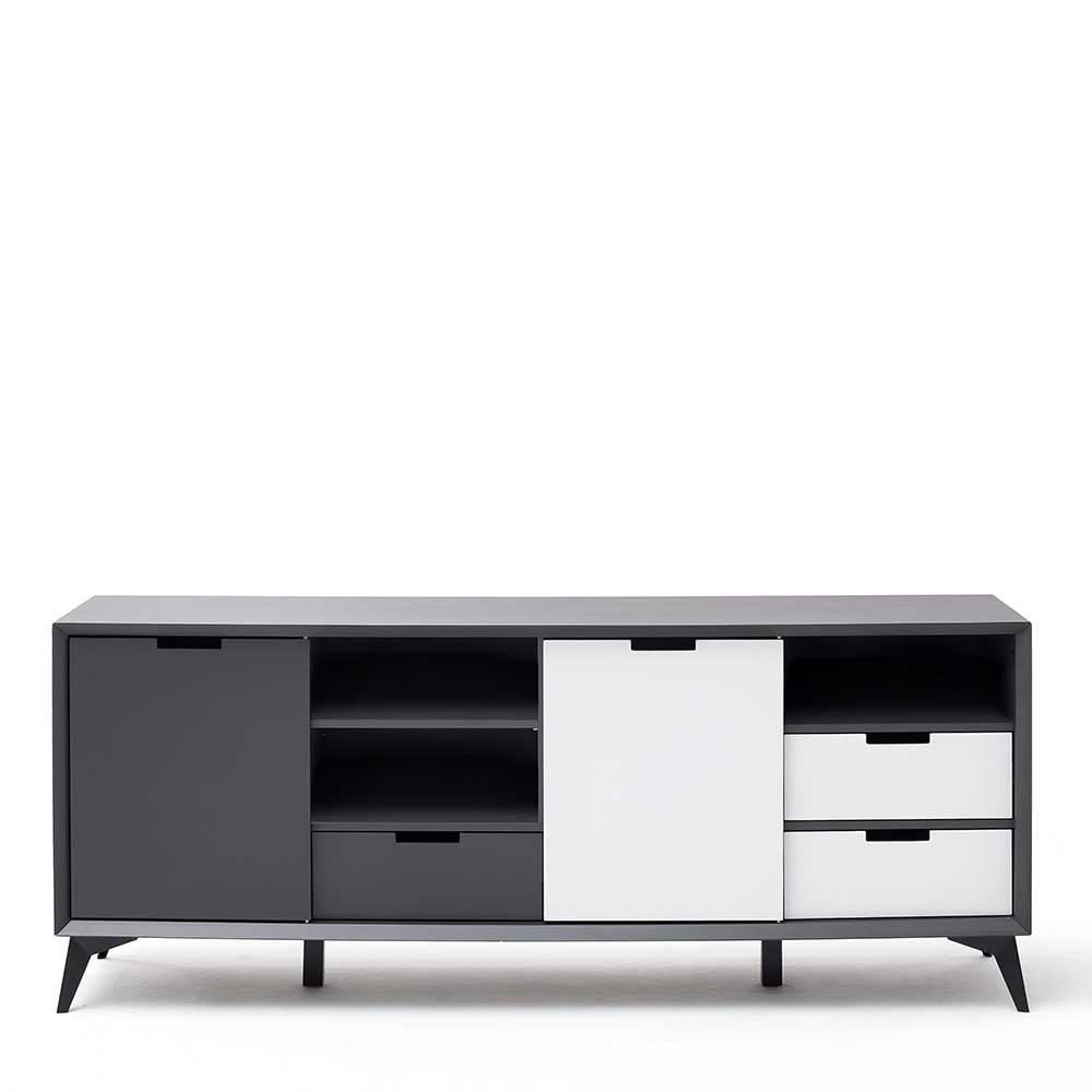 Sideboard Ucraivo in Grau und Weiß mit Wechselfront