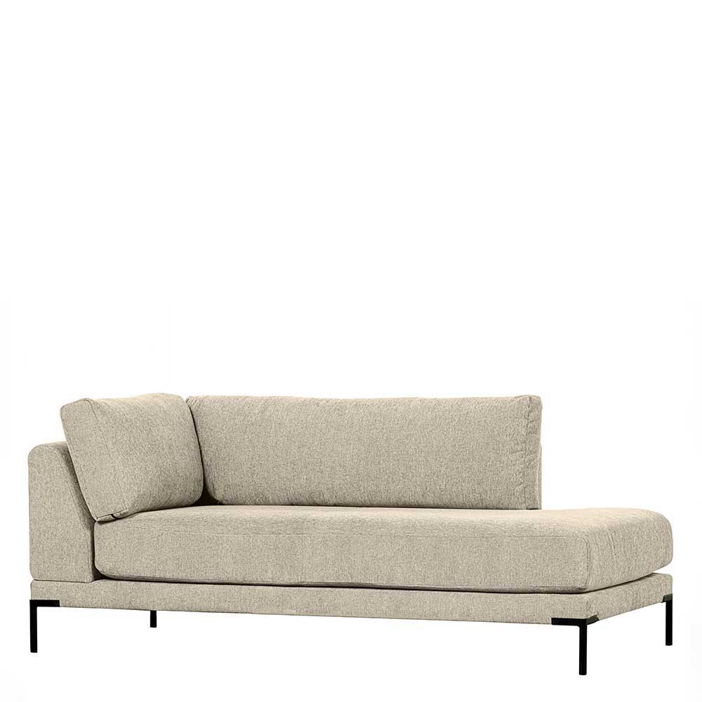 Modul Sofa Beige Imdyano 400 cm breit mit Gestell aus Metall (fünfteilig)